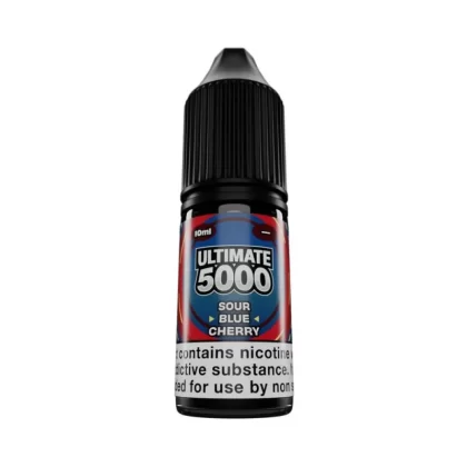 Sour Blue Cherry Saltnic vape Juice by Ultimate 5000 - 10 Pack - Strength