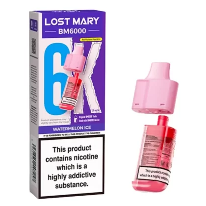 Watermelon Ice BM6000 Prefilled Pods by Lost Mary (2ml + 10ml)