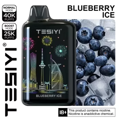 Tesiyi Ultra Max Rechargeable Disposable Vape (40,000 Puffs) - Blueberry Raspberry / 50 mg