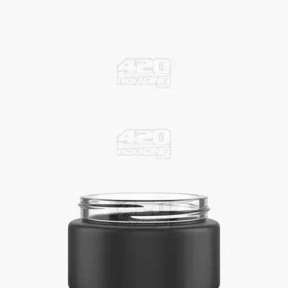 POLLEN GEAR | Kolossus Straight Sided Matte Black Glass Jars | 66mm – 4oz – 30 Count