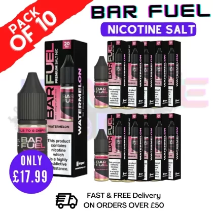 Watermelon Bar Fuel Nic Salt BOX OF 10