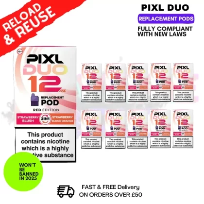 Red Edition Pixl Duo Replacement Pods – Box Of 10