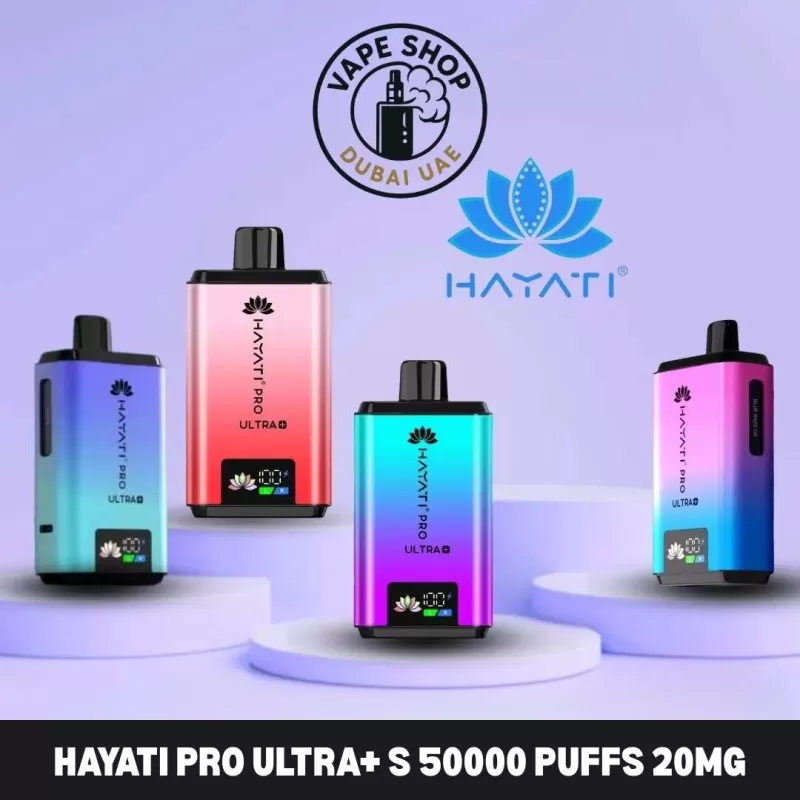 Hayati Pro Ultra+ S 50000 Puffs 20MG Nicotine In Dubai - Vape Product, BOX OF 10 PCS; Blackcurrant Cotton K / Blue Raspberry, Blue Raspberry (A7C703)