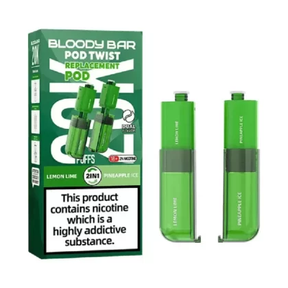 Bloody Bar Pod Twist 20K Prefilled Pod Lemon Lime / Pineapple Ice - Nicotine Strength#20mg