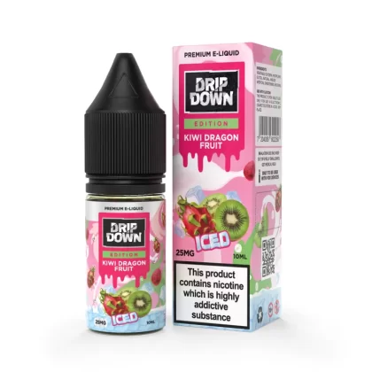 Drip Down Salt- Kiwi Dragon Fruit Ice 10ml (25,50mg) - Vape Product, Vape Product