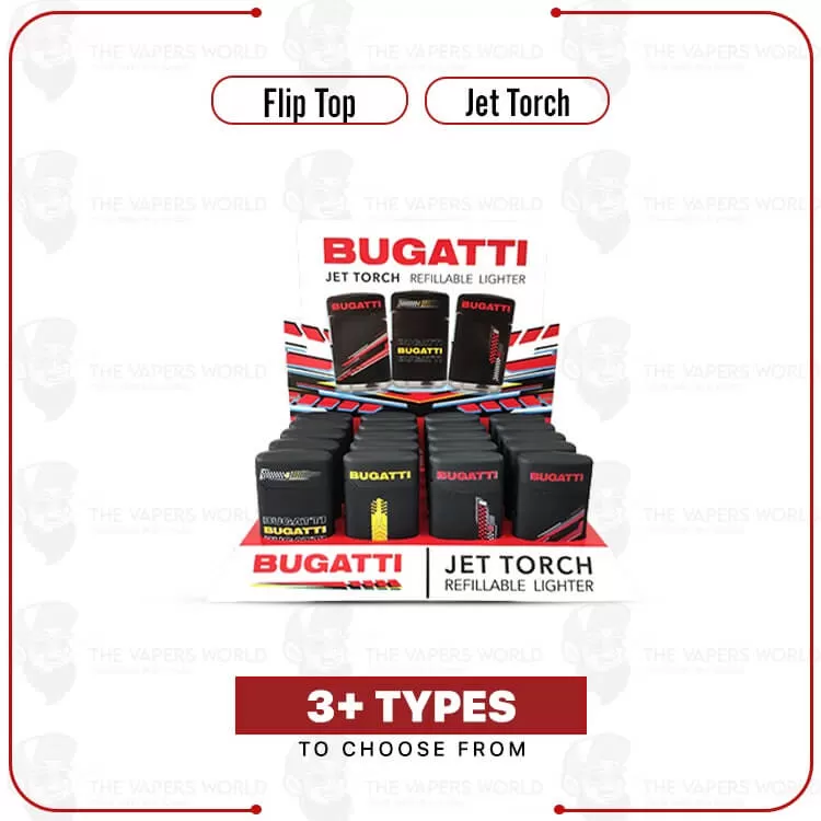 Bugatti Flip Top Torch Lighters – 20/20’s - Thevapersworld