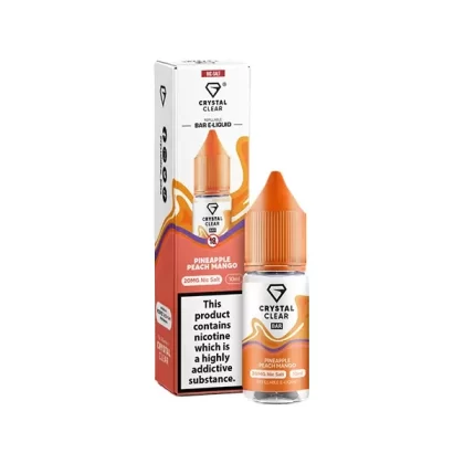 Crystal Clear Bar Salt Pineapple Peach Mango E Liquid 10ml - Nicotine Strength#20mg>10mg (42433C)
