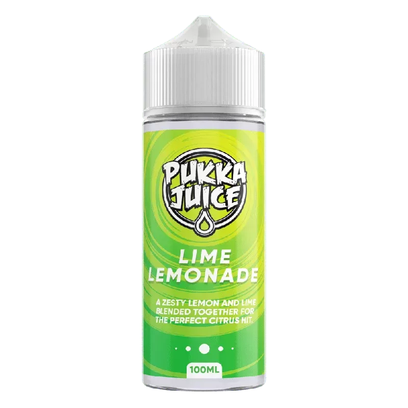 Pukka Juice 100ml E-liquid Shortfill Lime Lemonade - Nicotine Strength#0mg (962B7B)