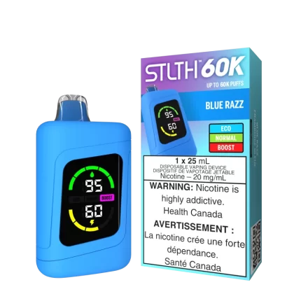 STLTH 60K - Blue Razz - 20 mg/mL (wholeseller) - Excise ON, 20 mg/mL (wholeseller) - Excise AB