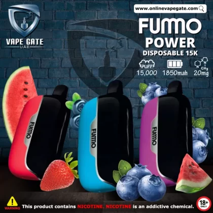 Fummo Power Disposable Vape (15,000 Puffs) - Blueberry Watermelon / 20 mg
