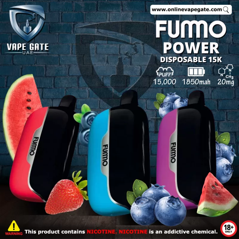 Fummo Power Disposable Vape (15,000 Puffs) - Blueberry Watermelon / 20 mg