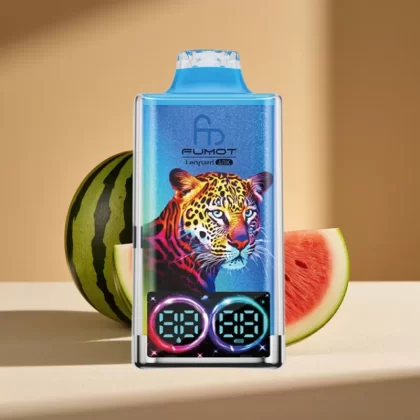 Fumot Leopard 40K Puffs Dual Mesh Disposable Vape – Watermelon Bubblegum 5% Nicotine, Type-C Charging, Digital Oil Display
