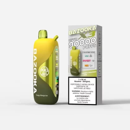 Bazooka 90K Tangy Mango Ice Disposable Vape - Strength#20MG>20MG (ONT-TAX)