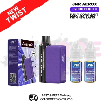 Blueberry Red Raspberry JNR AeroX 32K 32000 Puff Pod Kit