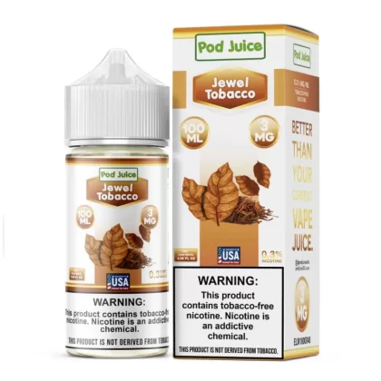 Pod Juice Jewel Tobacco Tobacco Free Nicotine E-Juice 100ml - Ecigmafia
