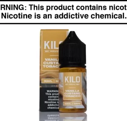 Vanilla Custard Tobacco by KILO Salt Nic 30ML - Vape Product, Vape Product