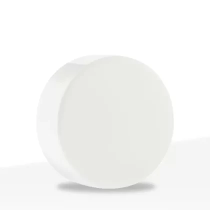 Child Resistant Plastic Caps | Smooth Gloss w/ Foil Liner | 38mm – White – 80 Count