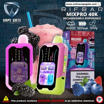 Rifbar Mixpro 40K Rechargeable Disposable Vape (40,000 Puffs) - Cherry Strazz / 50 mg