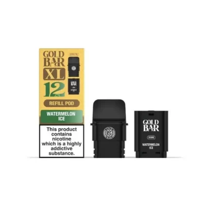 Gold Bar XL Prefilled Replacement Pod Watermelon Ice - Nicotine Strength#20mg
