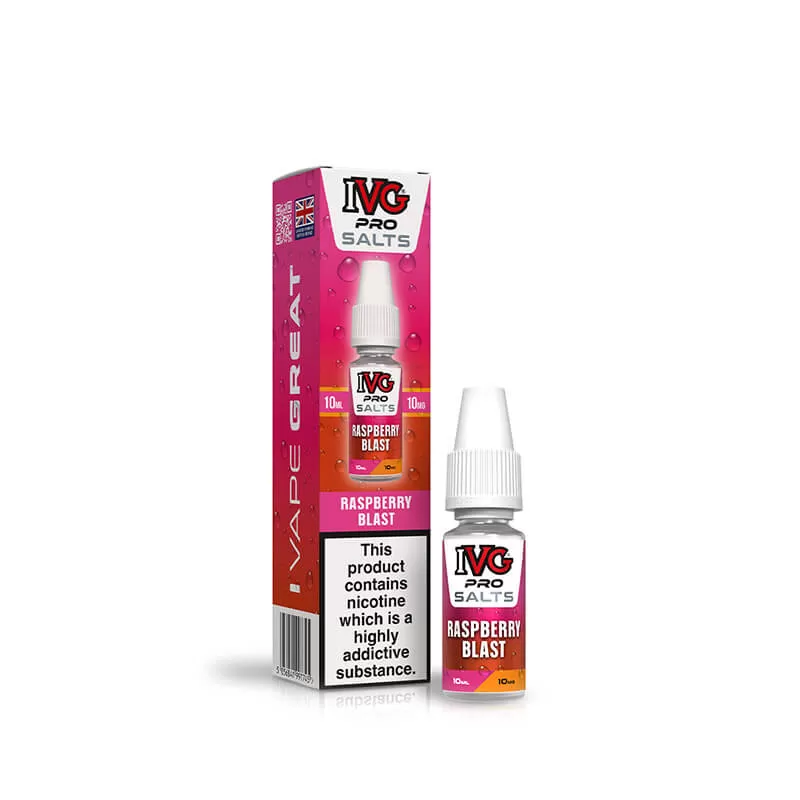 IVG Pro Salts Raspberry Blast 10ml E-Liquid - 10mg
