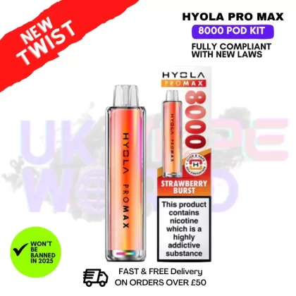 Strawberry Burst Hyola Pro Max 8000 Puff Prefilled Pod Kit