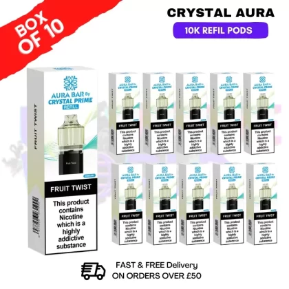 Fruit Twist Crystal Prime 10K Refil Pods Box Of 10