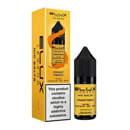 Elux Legend Straight Tobacco Nic Salt E-Liquid - Nicotine Strength#10mg>20mg