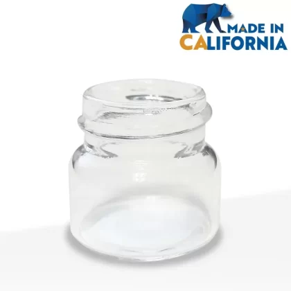 American Glass Vial | Oil Vial 28/400 Thread | 26mm – Clear – 144 Count