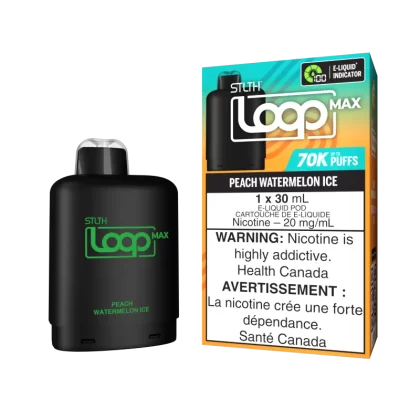 STLTH LOOP MAX Pod Pack - Peach Watermelon Ice - 20 mg/mL (wholeseller) - Excise ON, 20 mg/mL (wholeseller) - Excise AB
