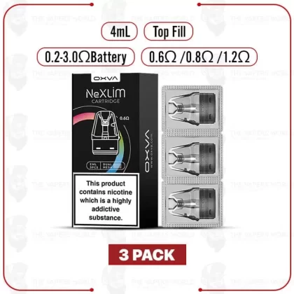 OXVA NeXLIM Replacement Pod Cartridge – 3PK - Thevapersworld