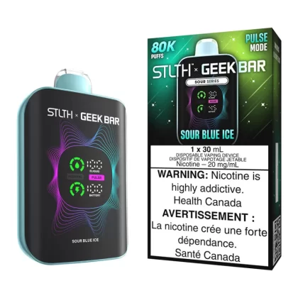 STLTH X Geek Bar Disposable Vape Device - Sour Blue Ice 30ml - 20mg/ml