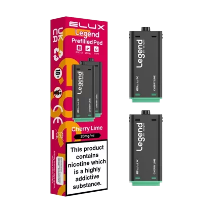 Cherry Lime Elux Legend 1500 Pods - Vapeshop Co