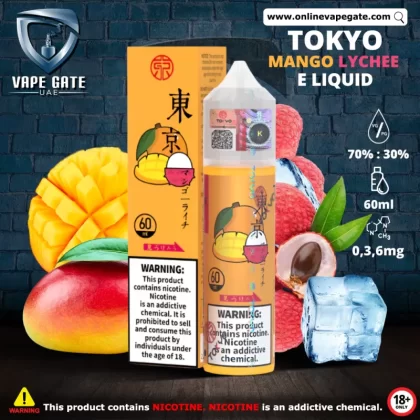 Tokyo Iced Mango Lychee Eliquid 60ml - 3 mg / 60 ml