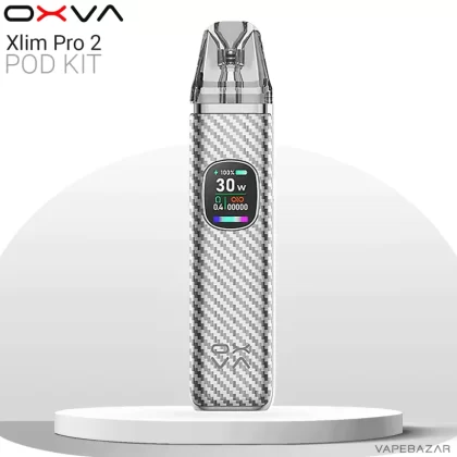 OXVA Xlim Pro 2 Pod Kit – Silver Carbon - Pod Kit / OXVA / 1300 mAh / max. 30 Watt / 2ml / USB-C
