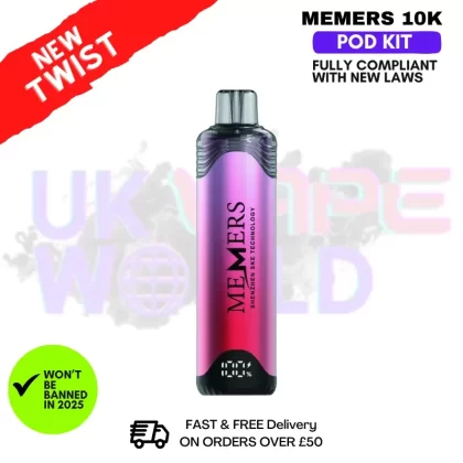 Strawberry Watermelon Burst Memers 10K Puff Pod Kit