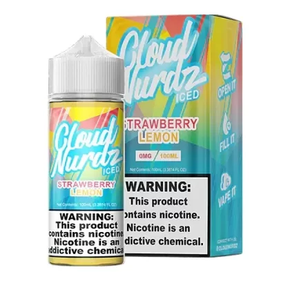 CHILLED STRAWBERRY LEMON – CLOUD NURDZ 100ML - Vape Product, Vape Product