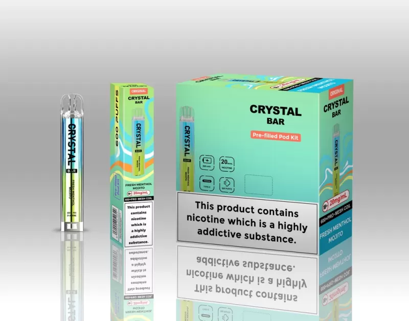 Crystal Bar Original 600 Prefilled Pod Kit – Pack of 10