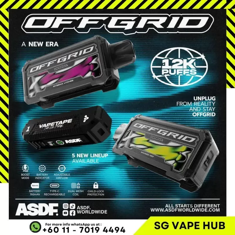 VAPETAPE OFFGRID 12000 Puffs - Starter Kit (Kit + Cartridge) / Peach Strawberry - Image 2