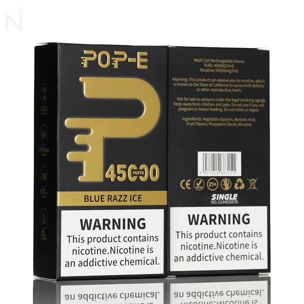 Pop-E 45000 Puffs Disposable Vape - Sour Apple Ice - Image 3