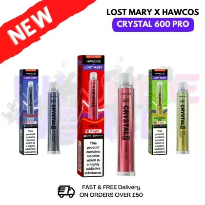 Lost Mary X Hawcos Crystal Pro 600 Kit – £3.29