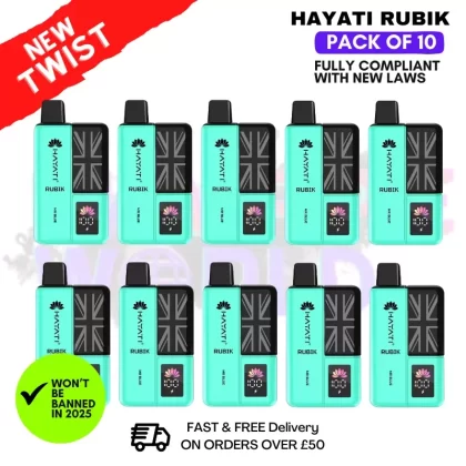 Mr Blue Hayati Rubik 7K 7000 Puff Box Of 10