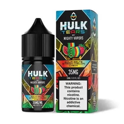 Sour Belts Melon Chew Nicotine Salt by Hulk Tears x Mighty Vapors - Size#30ml~Nicotine#35MG>50MG