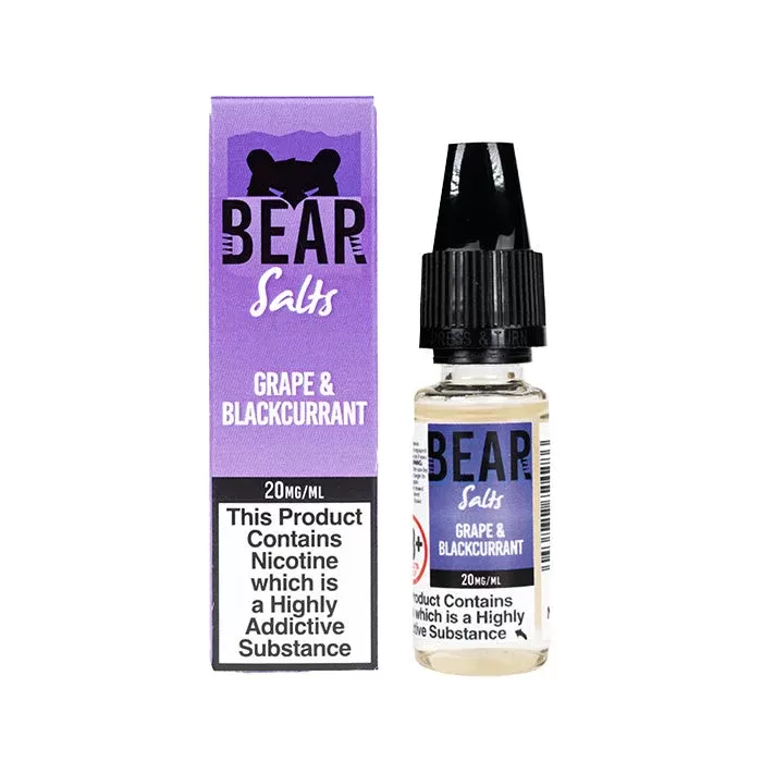 Bear Salts Grape & Blackcurrant 10ml Nic Salt E-Liquid
