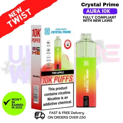 Two Apple Crystal Prime 10K Puff Pod Kit