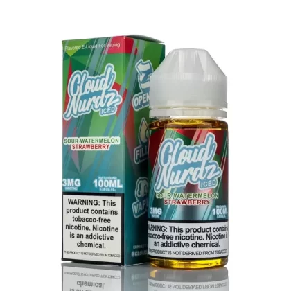 Cloud Nurdz E-Liquid Sour Watermelon Strawberry Iced 100ml