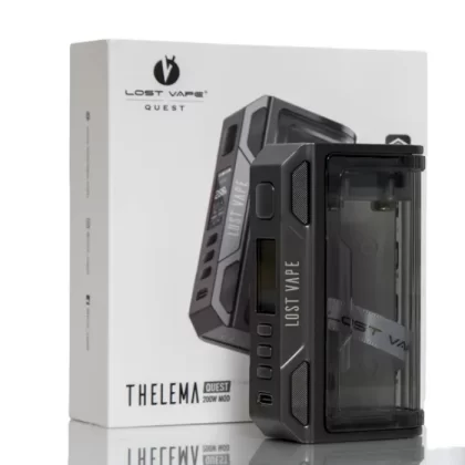 Lost Vape Thelema Quest 200W Box Mod - Black/Clear, Emerald Green/Clear