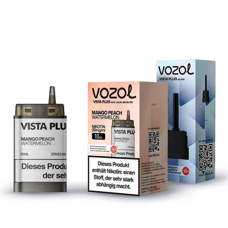 Vozol Vista Plug EZ Pod Set – Mango Peach Watermelon - Image 3
