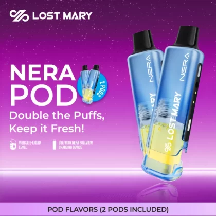 Made in Indonesia | Lost Mary NERA 70K Disposable POD - 70,000 Puffs - Clear