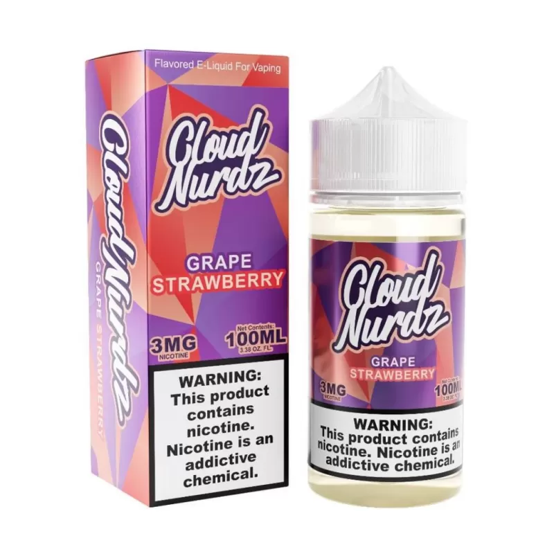 Cloud Nurdz Grape Strawberry eJuice - 100mL 6mg