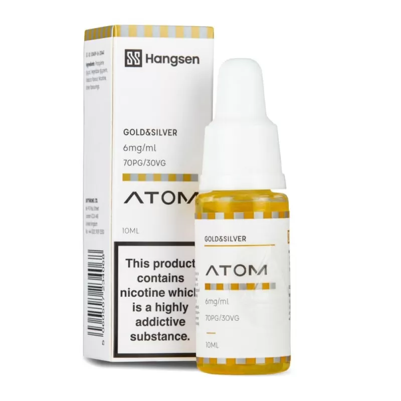 Gold & Silver E-Liquid Atom Series by Hangsen (10ml) - 6mg